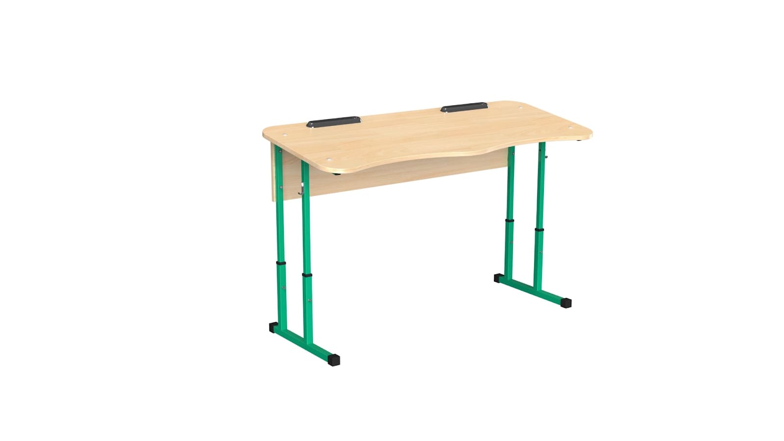 Стіл учнівський 2-місний антисколіозний РОЗКОМ без полиці, регульований по висоті, розмір 1200х500х580-640-700-760 мм.